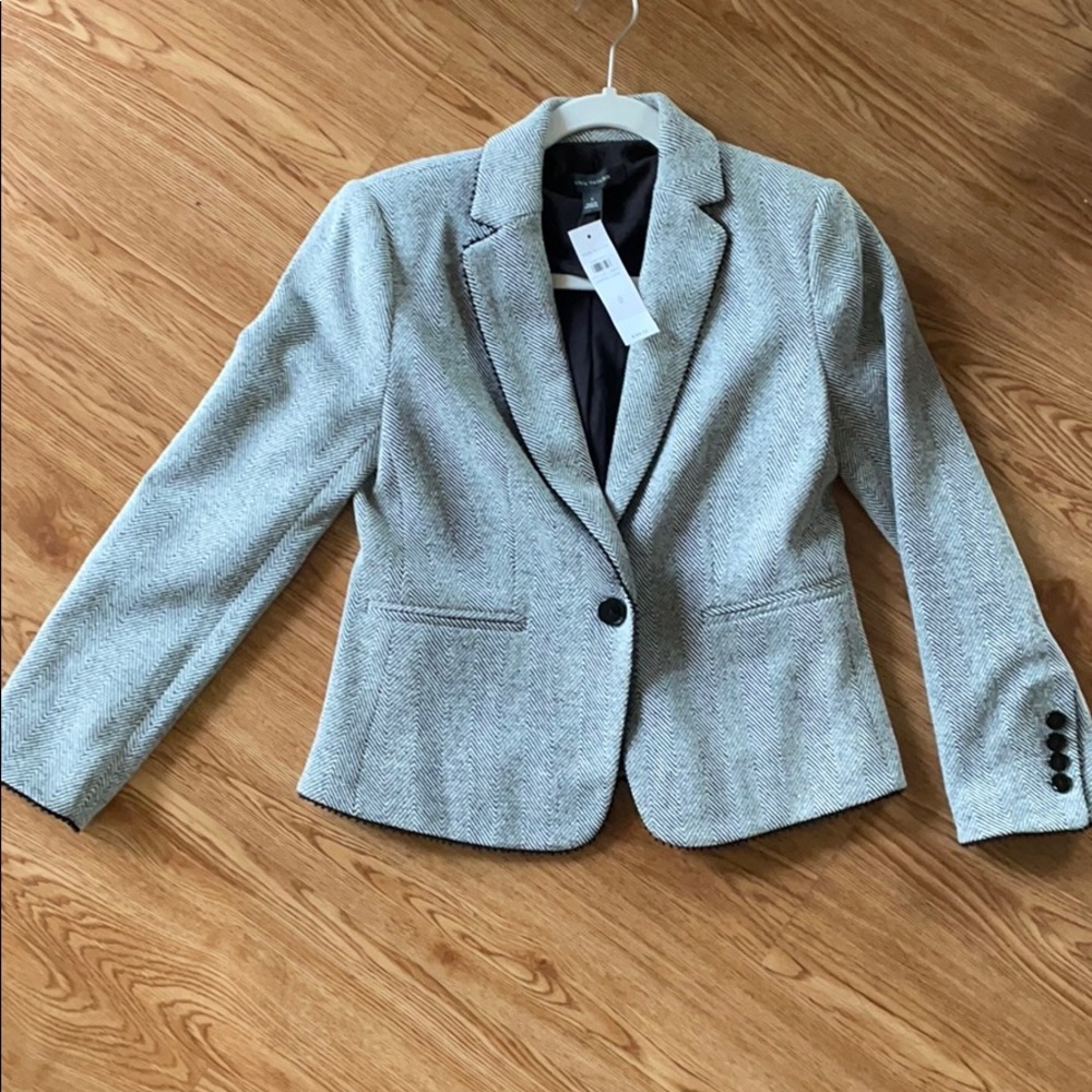 Ann Taylor Houndstooth Style Pant Suit Set Sz 0